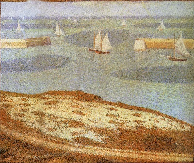 Georges Seurat Entrance of Port en bessin china oil painting image